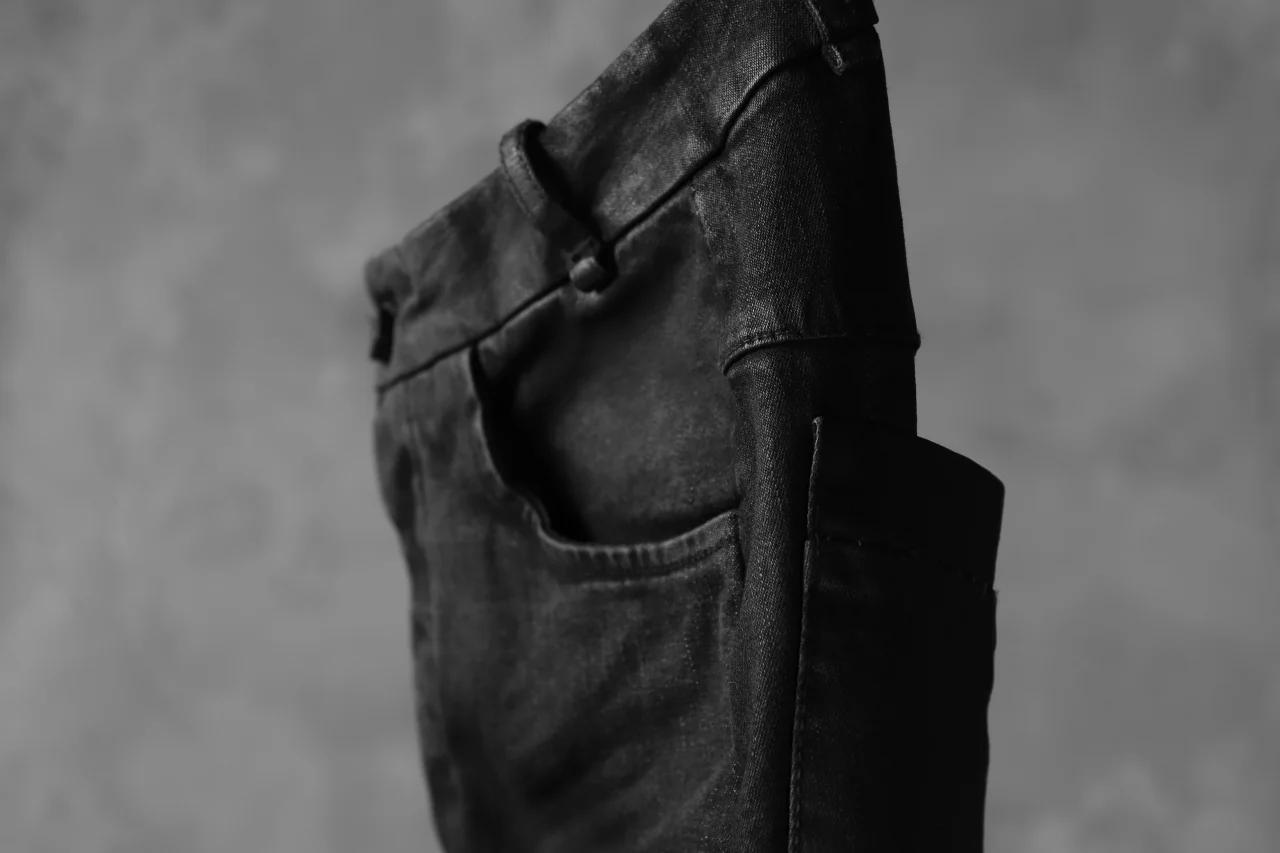 masnada EMBEDDED SLIM PANTS / DENIM ELASTICZZATO (BLACK) - Image 23