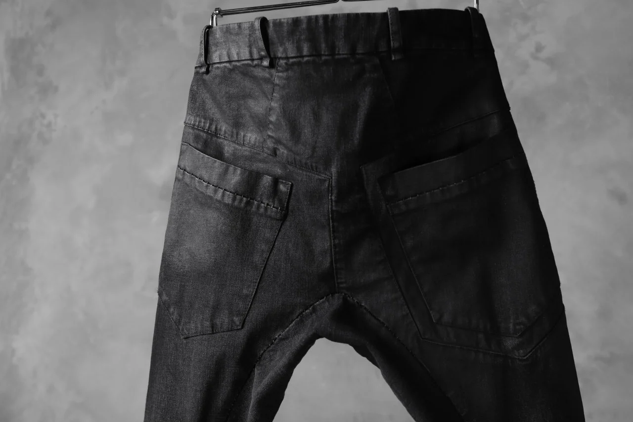 masnada EMBEDDED SLIM PANTS / DENIM ELASTICZZATO (BLACK) - Image 24
