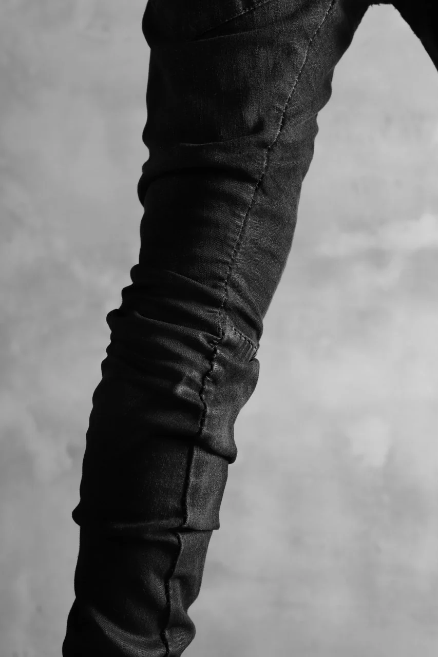 masnada EMBEDDED SLIM PANTS / DENIM ELASTICZZATO (BLACK) - Image 34