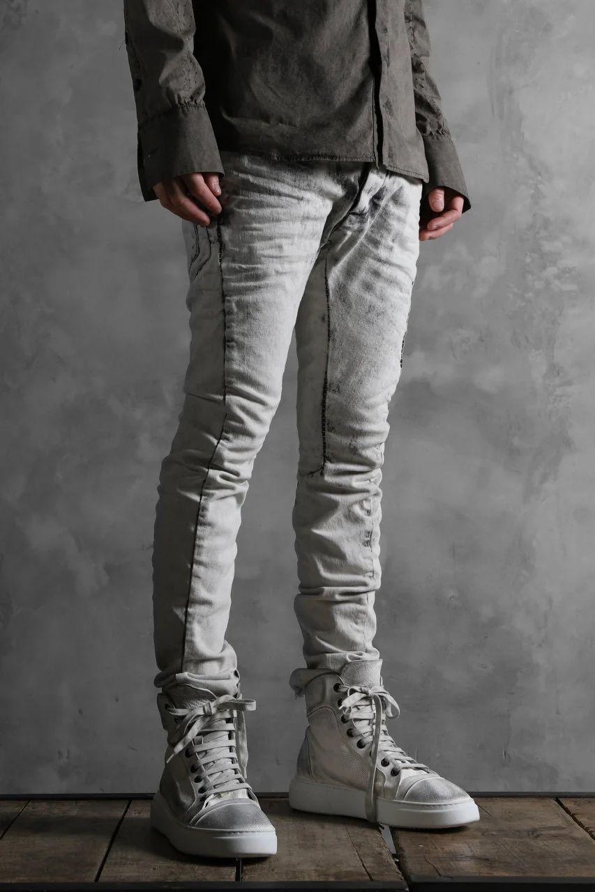 masnada EMBEDDED SLIM PANTS / DENIM ELASTICZZATO (CHALK) - Image 28