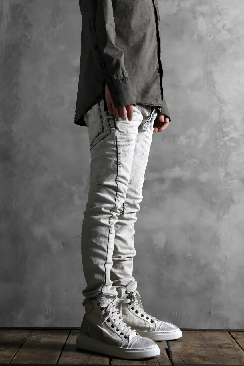 masnada EMBEDDED SLIM PANTS / DENIM ELASTICZZATO (CHALK) - Image 29