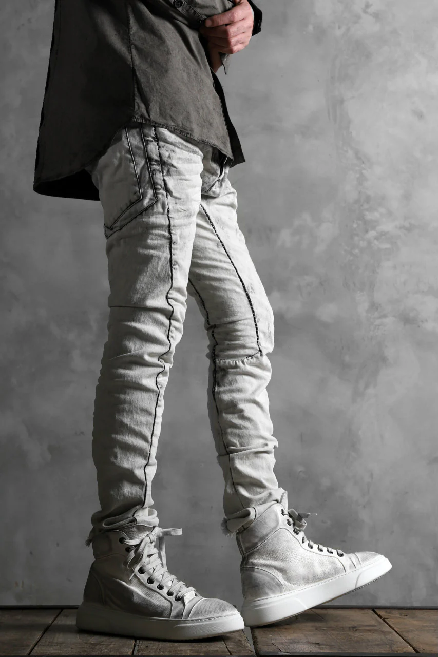 masnada EMBEDDED SLIM PANTS / DENIM ELASTICZZATO (CHALK) - Image 30