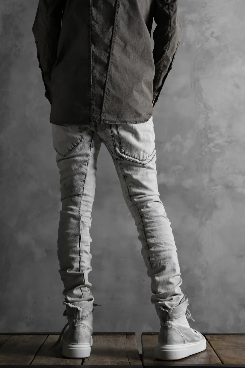 masnada EMBEDDED SLIM PANTS / DENIM ELASTICZZATO (CHALK) - Image 32