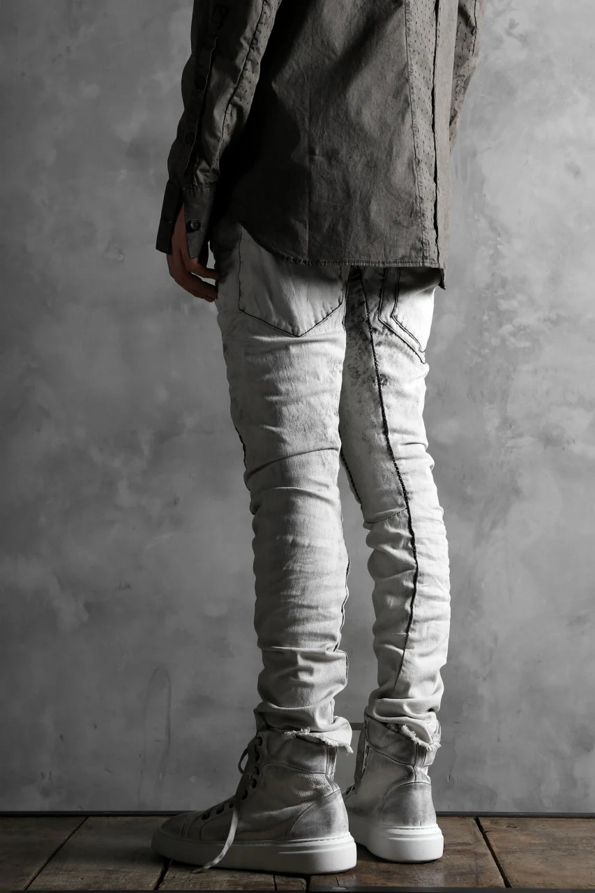 masnada EMBEDDED SLIM PANTS / DENIM ELASTICZZATO (CHALK) - Image 33