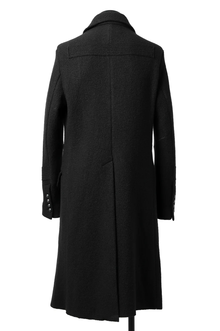 masnada GARRISON POCKET COAT / VOILED WOOL (BLACK) - Image 14