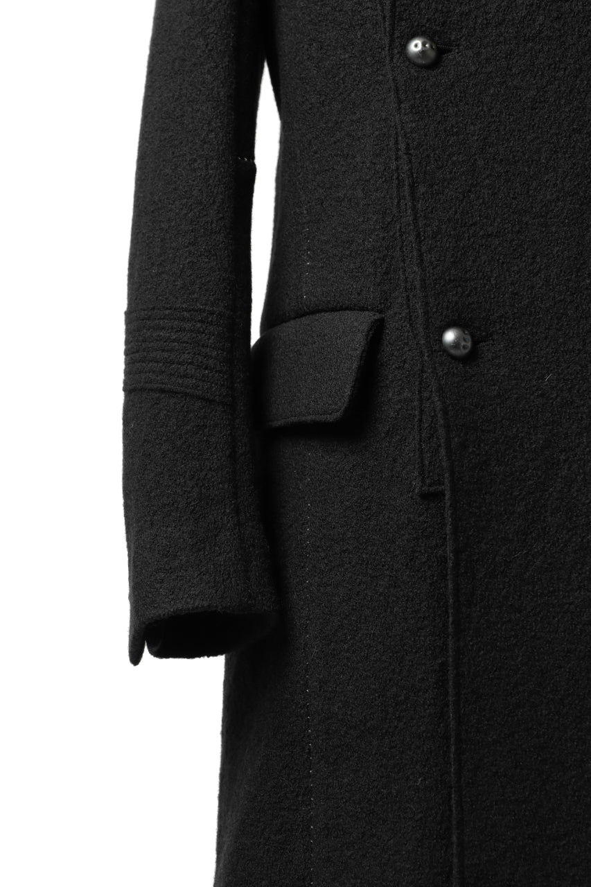 masnada GARRISON POCKET COAT / VOILED WOOL (BLACK) - Image 19