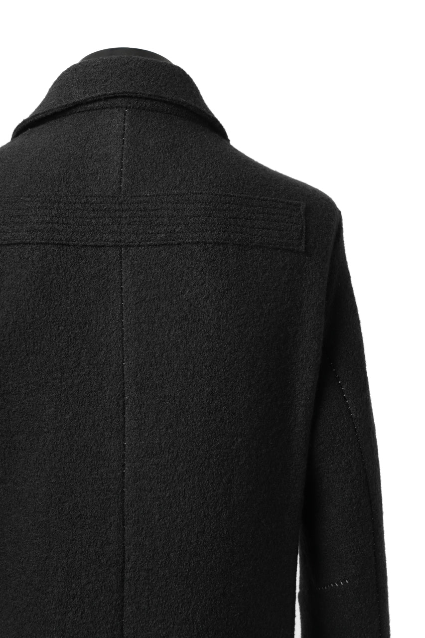 masnada GARRISON POCKET COAT / VOILED WOOL (BLACK) - Image 23