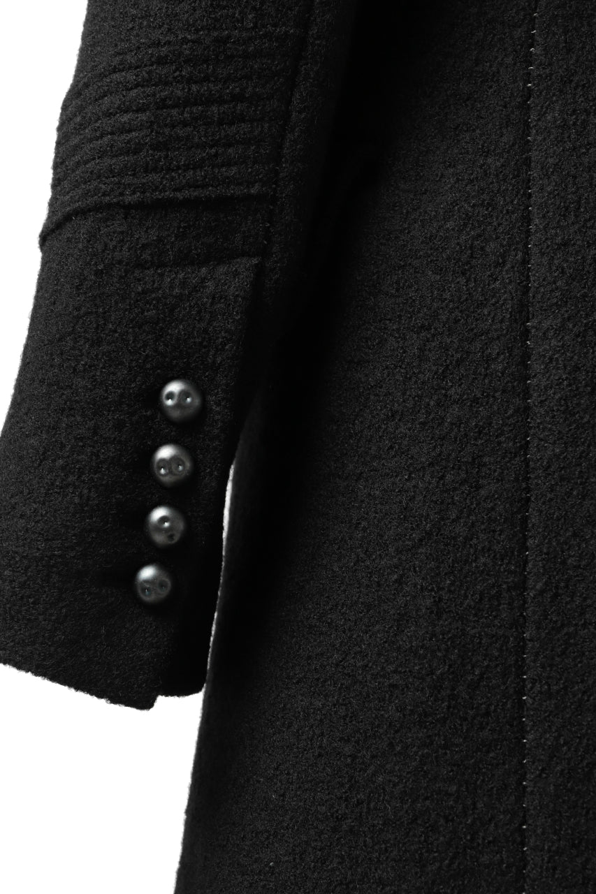 masnada GARRISON POCKET COAT / VOILED WOOL (BLACK) - Image 27