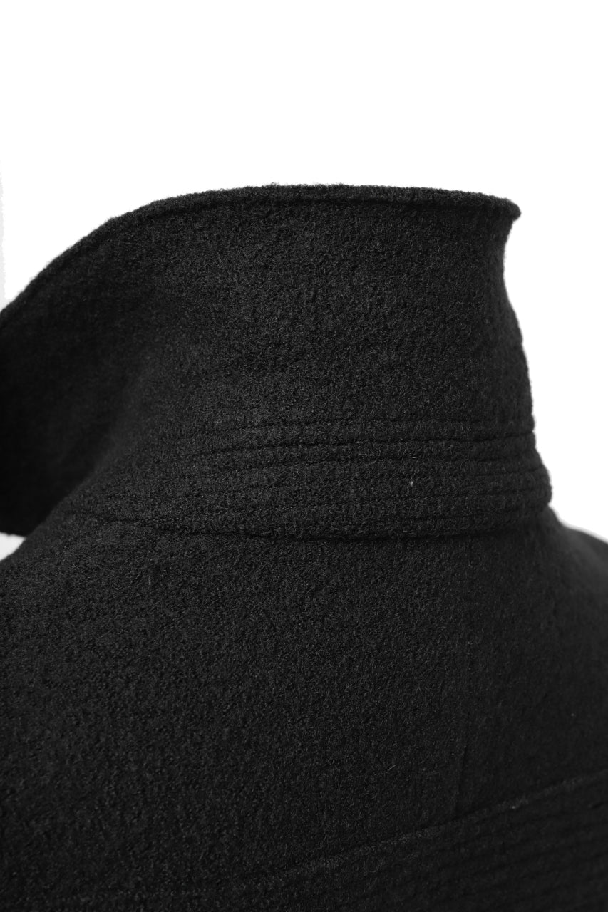 masnada GARRISON POCKET COAT / VOILED WOOL (BLACK) - Image 29