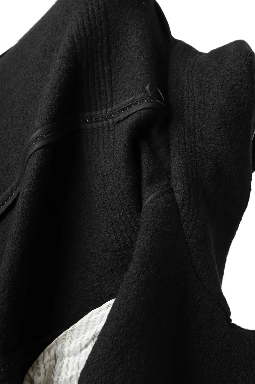 masnada GARRISON POCKET COAT / VOILED WOOL (BLACK) - Image 31