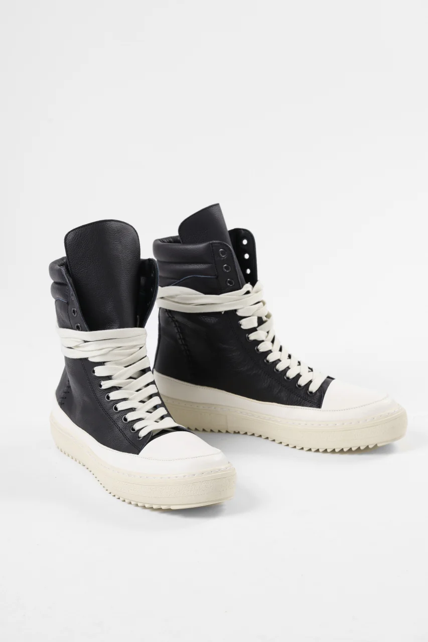 masnada HIGH TOP SNEAKER / CALF SKIN LEATHER (BLACK) - Image 10