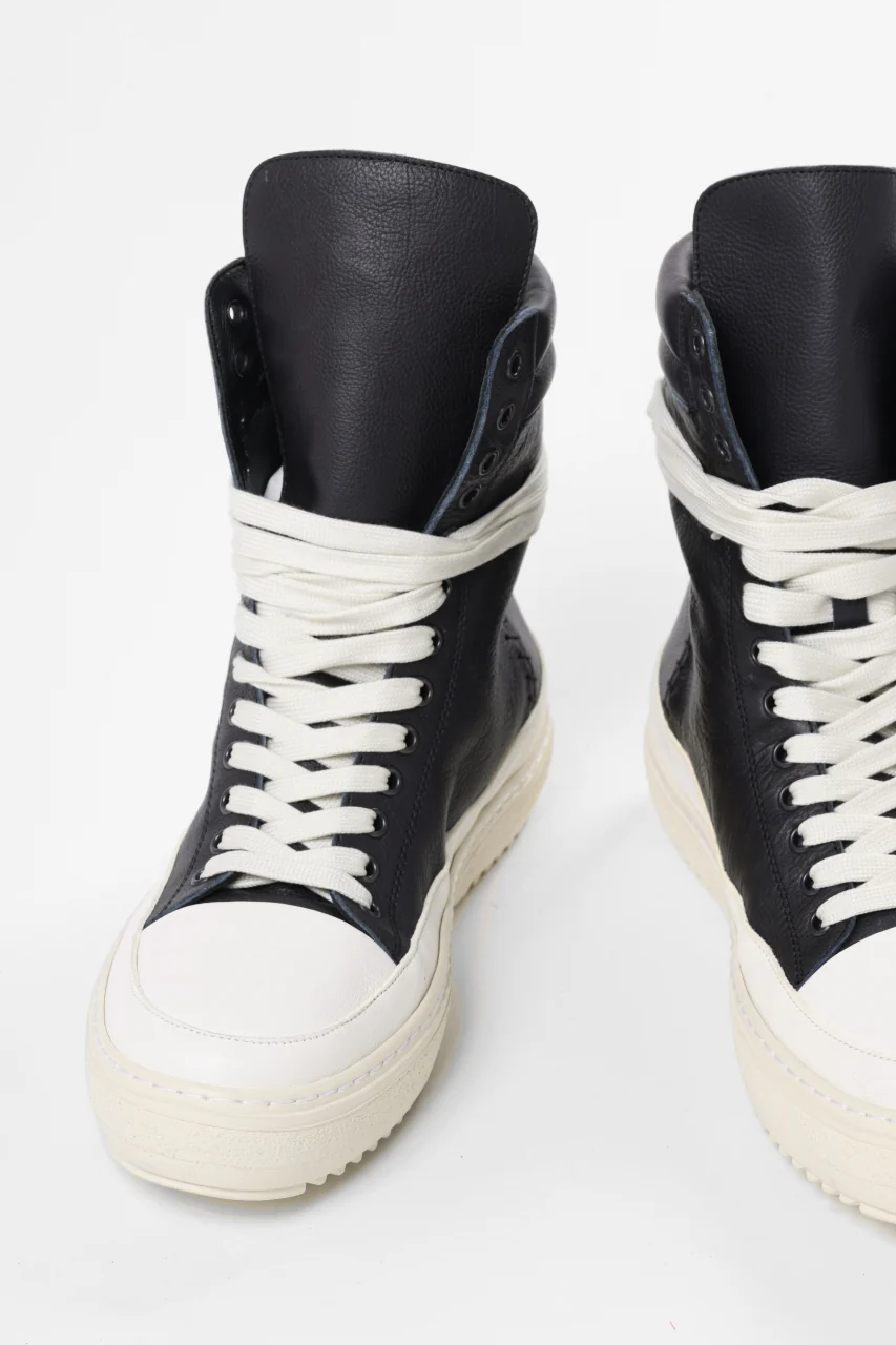 masnada HIGH TOP SNEAKER / CALF SKIN LEATHER (BLACK) - Image 14