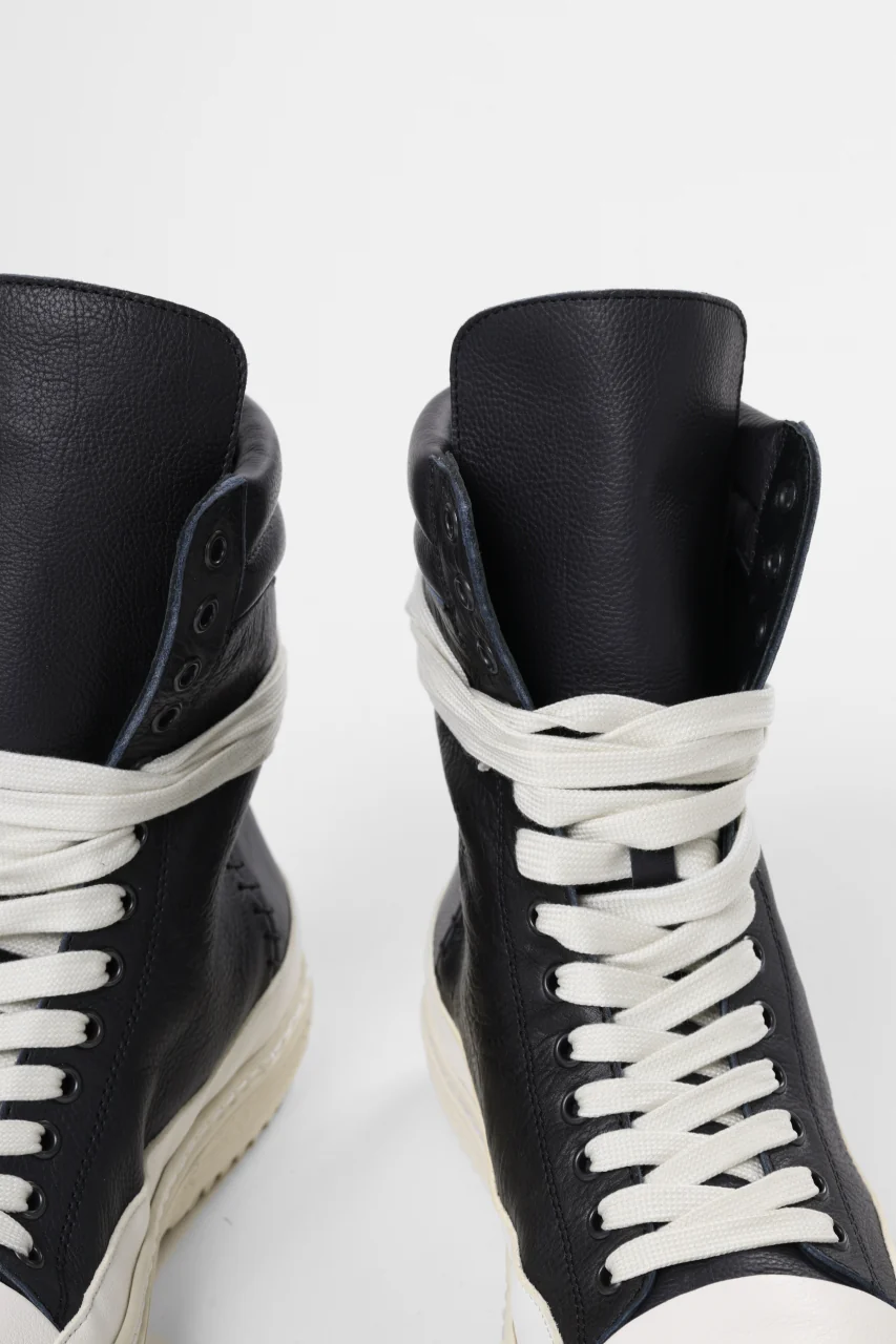 masnada HIGH TOP SNEAKER / CALF SKIN LEATHER (BLACK) - Image 17