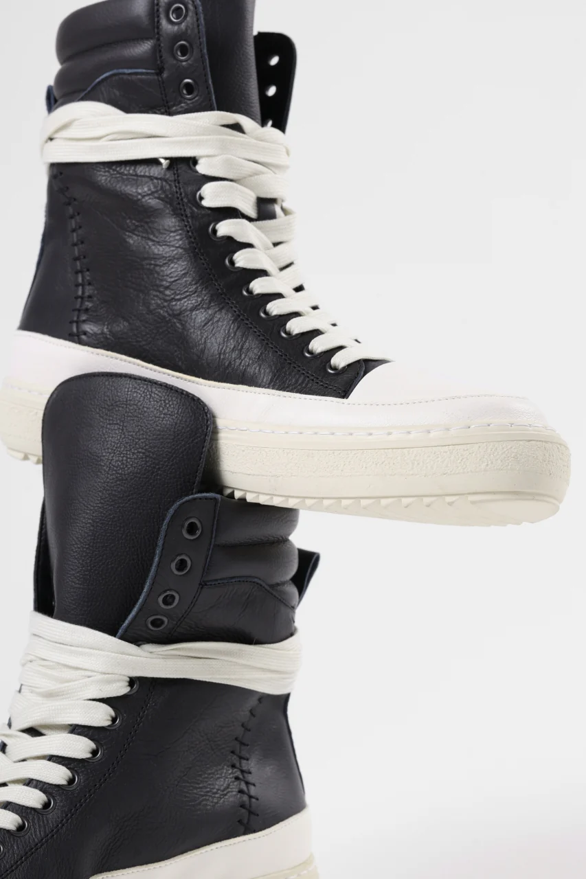 masnada HIGH TOP SNEAKER / CALF SKIN LEATHER (BLACK) - Image 19