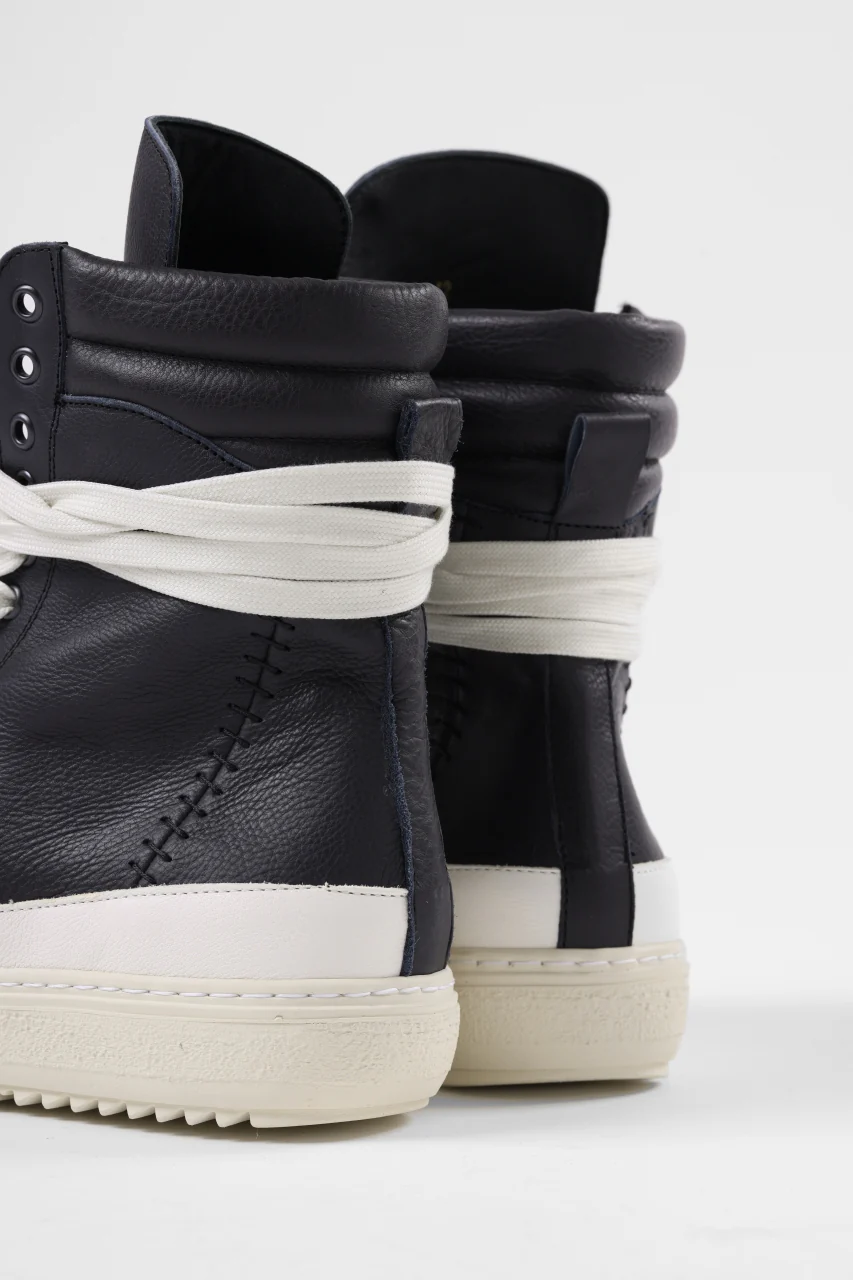masnada HIGH TOP SNEAKER / CALF SKIN LEATHER (BLACK) - Image 21