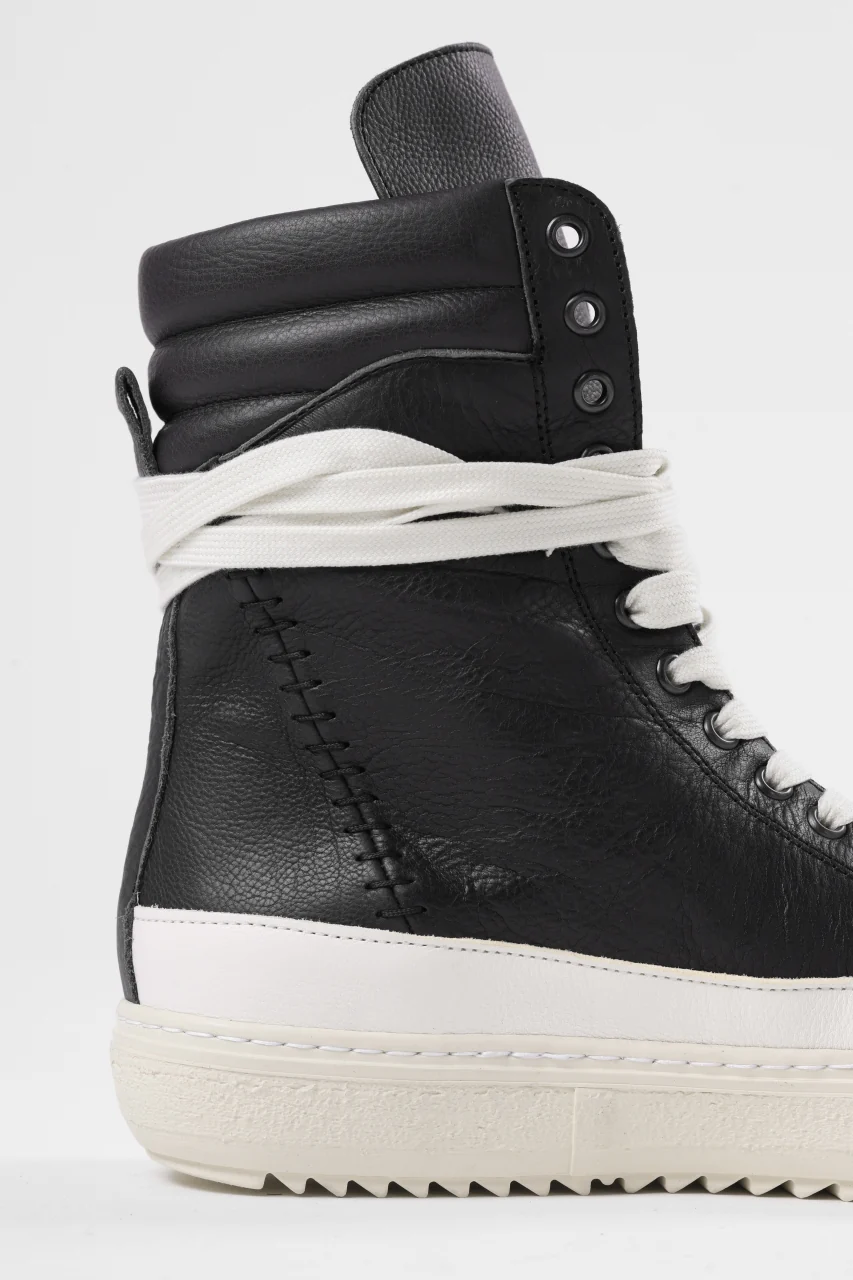 masnada HIGH TOP SNEAKER / CALF SKIN LEATHER (BLACK) - Image 22