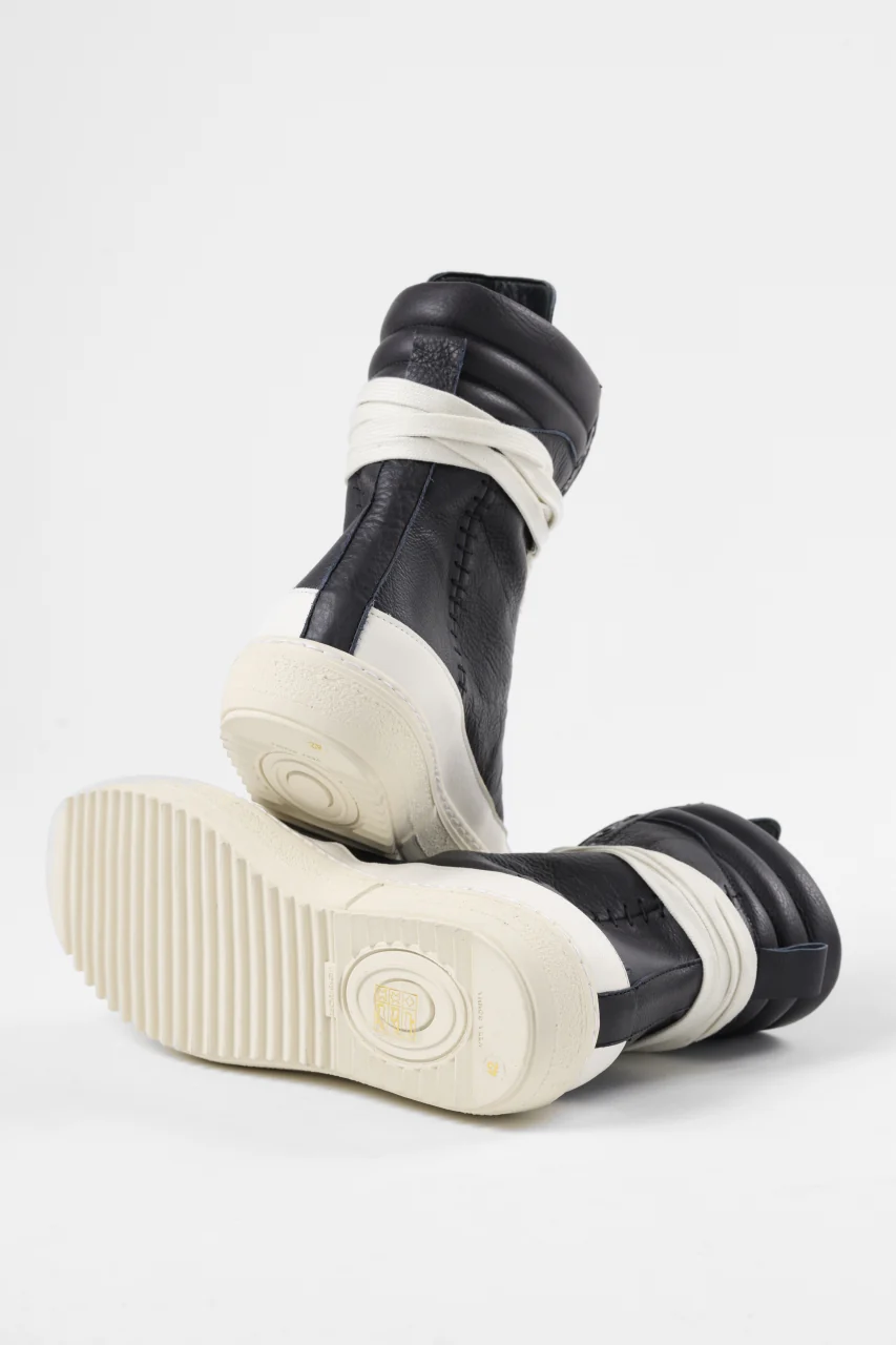 masnada HIGH TOP SNEAKER / CALF SKIN LEATHER (BLACK) - Image 25