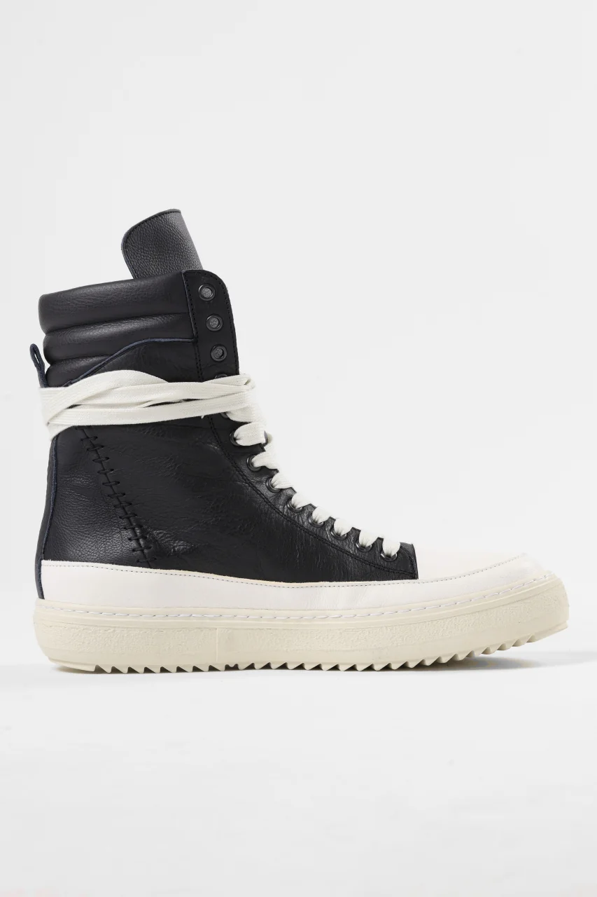 masnada HIGH TOP SNEAKER / CALF SKIN LEATHER (BLACK) - Image 29