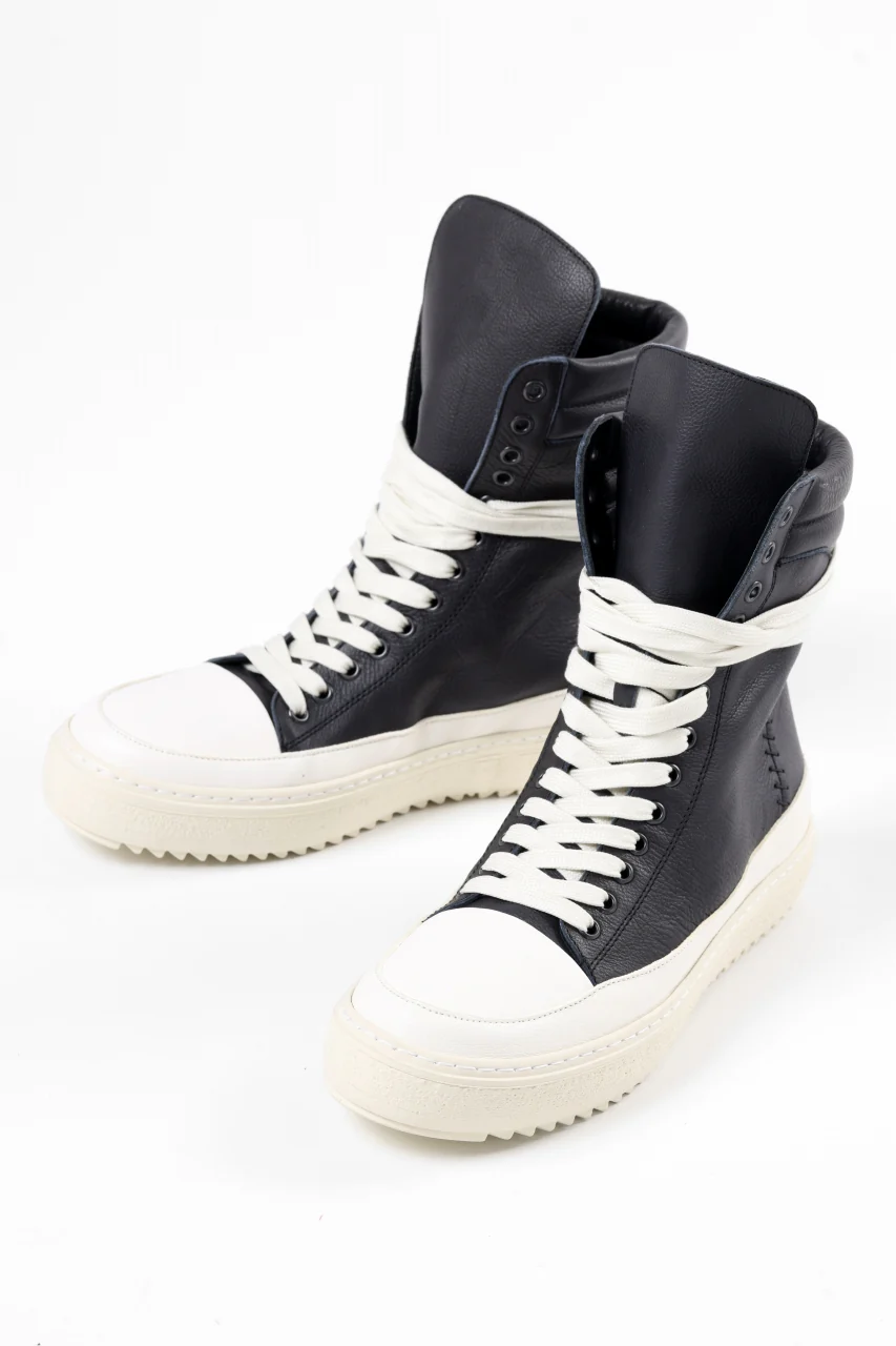 masnada HIGH TOP SNEAKER / CALF SKIN LEATHER (BLACK) - Image 6