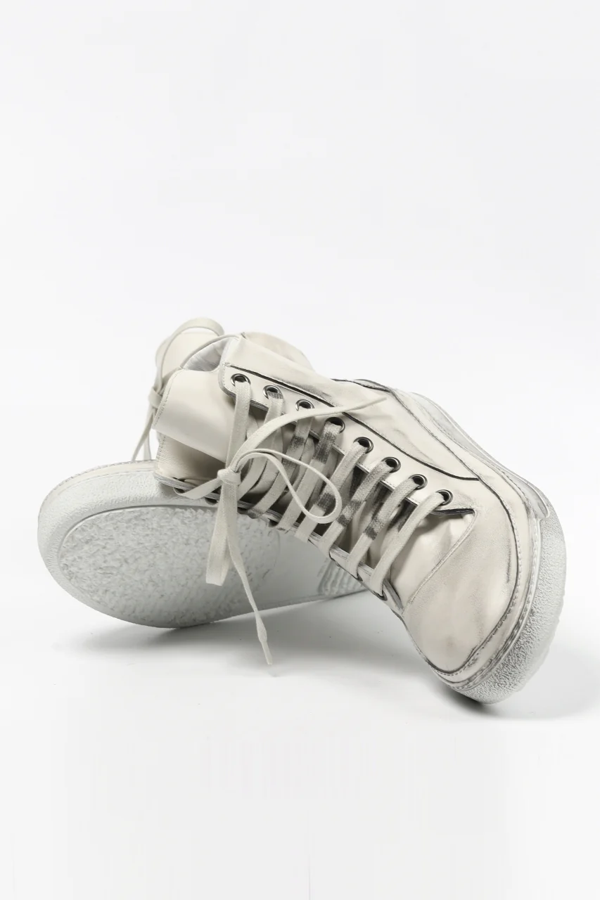 masnada HIGH TOP SNEAKER / PELLE DI VITELLO (DIRTY ICE WHITE) - Image 14