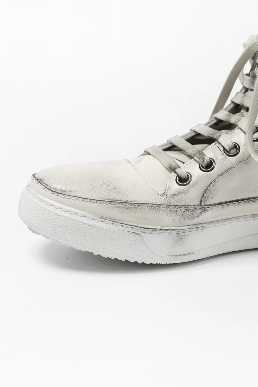 masnada HIGH TOP SNEAKER / PELLE DI VITELLO (DIRTY ICE WHITE) - Image 16