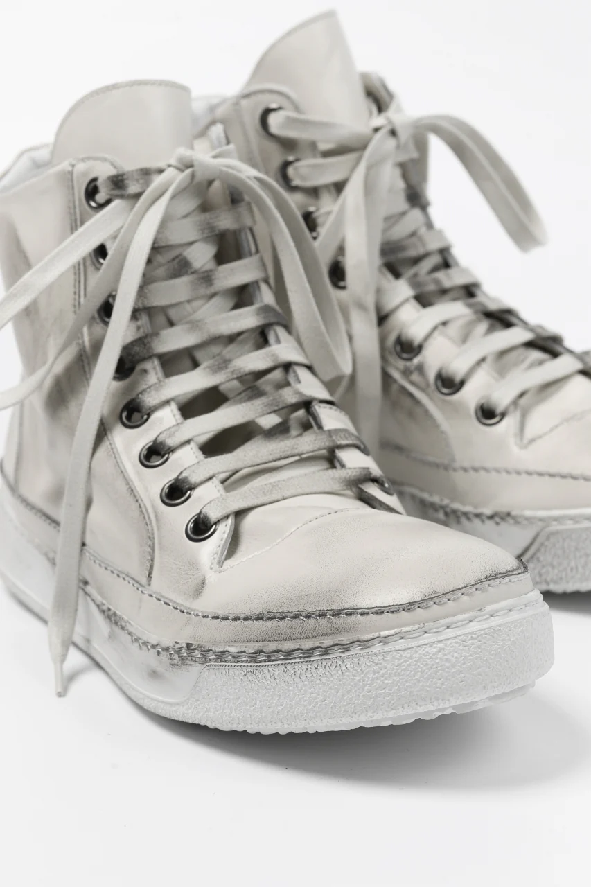 masnada HIGH TOP SNEAKER / PELLE DI VITELLO (DIRTY ICE WHITE) - Image 17