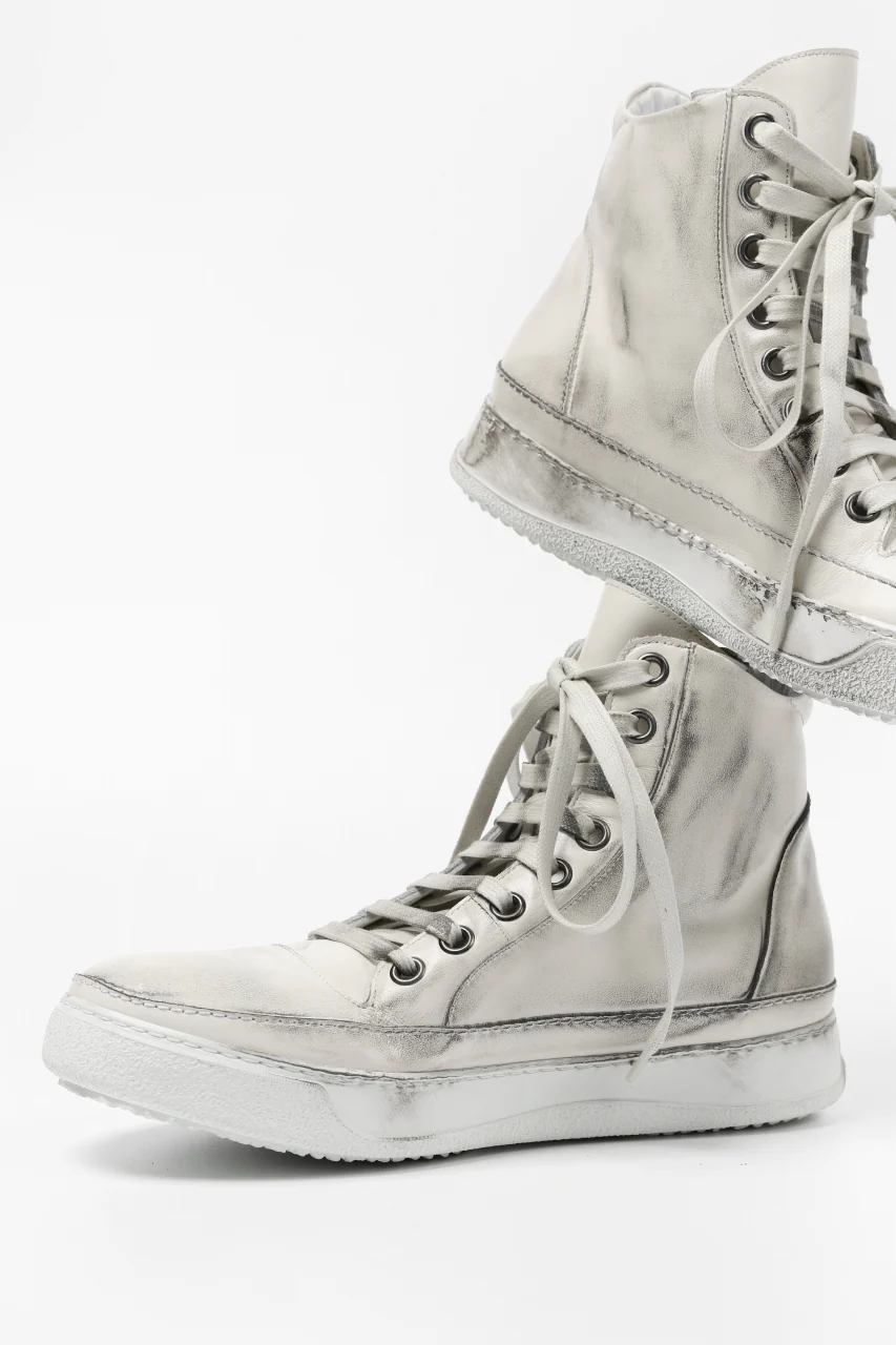 masnada HIGH TOP SNEAKER / PELLE DI VITELLO (DIRTY ICE WHITE) - Image 18