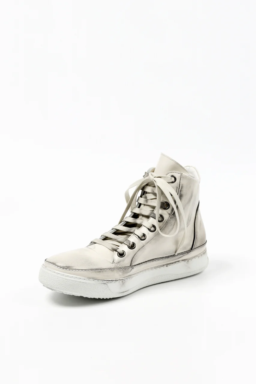 masnada HIGH TOP SNEAKER / PELLE DI VITELLO (DIRTY ICE WHITE) - Image 24