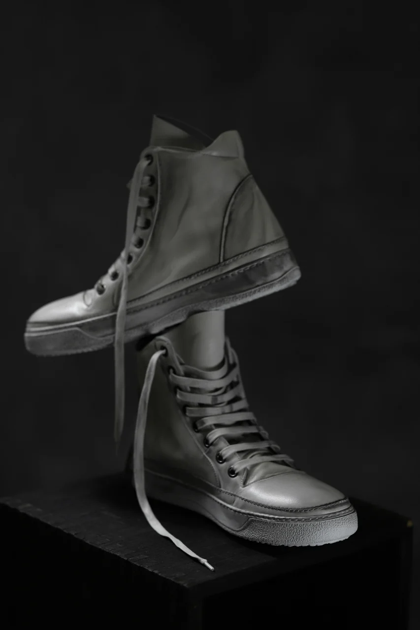 masnada HIGH TOP SNEAKER / PELLE DI VITELLO (DIRTY ICE WHITE) - Image 25