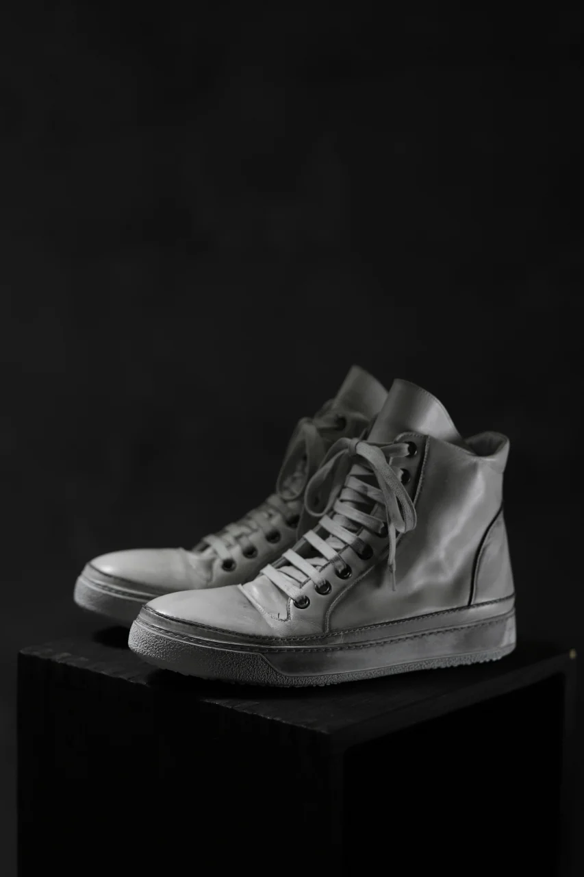masnada HIGH TOP SNEAKER / PELLE DI VITELLO (DIRTY ICE WHITE) - Image 4