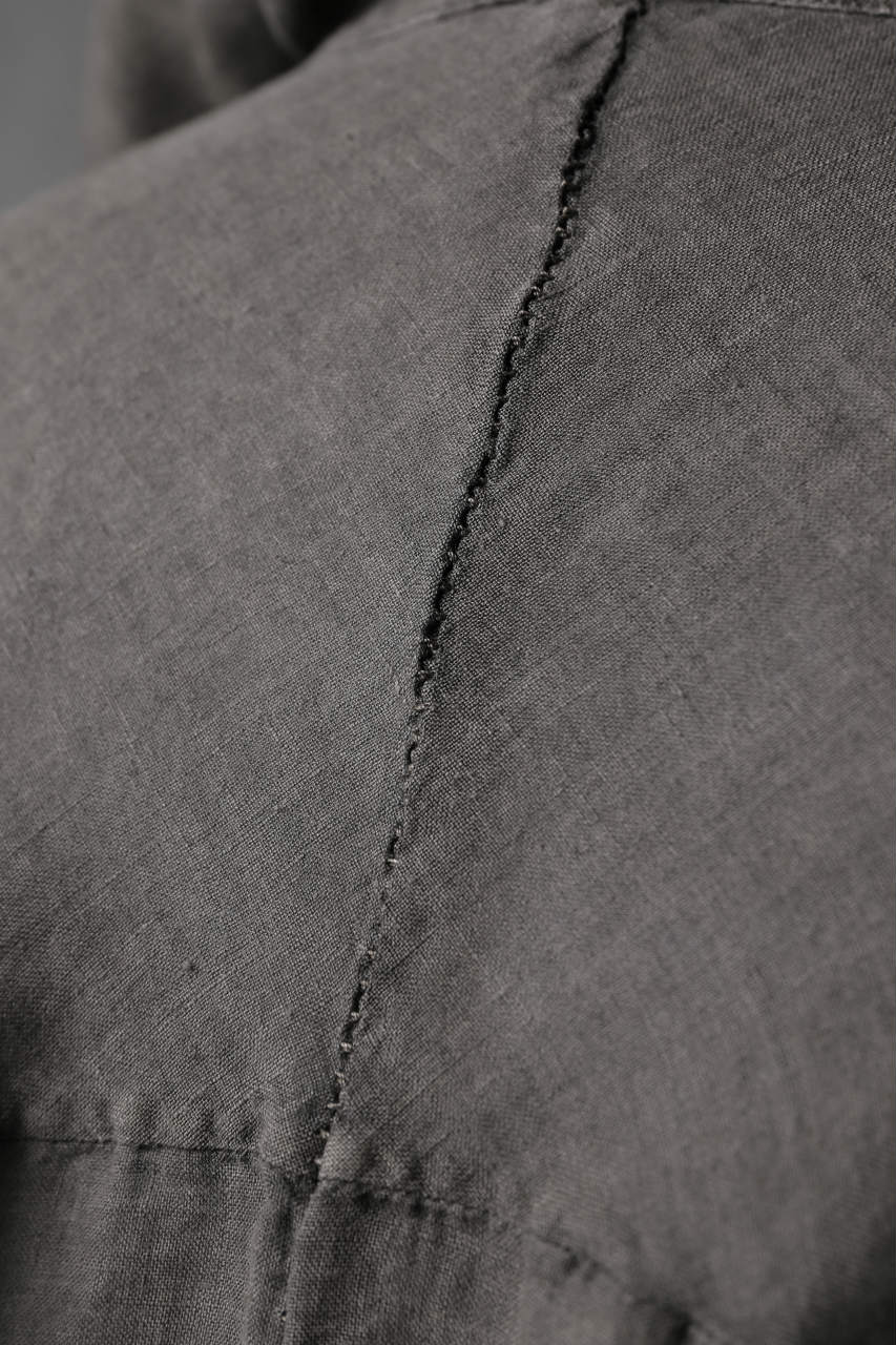 masnada HOODED SHIRT COAT / LINO TINTA IN CAPO (ROCK) - Image 16