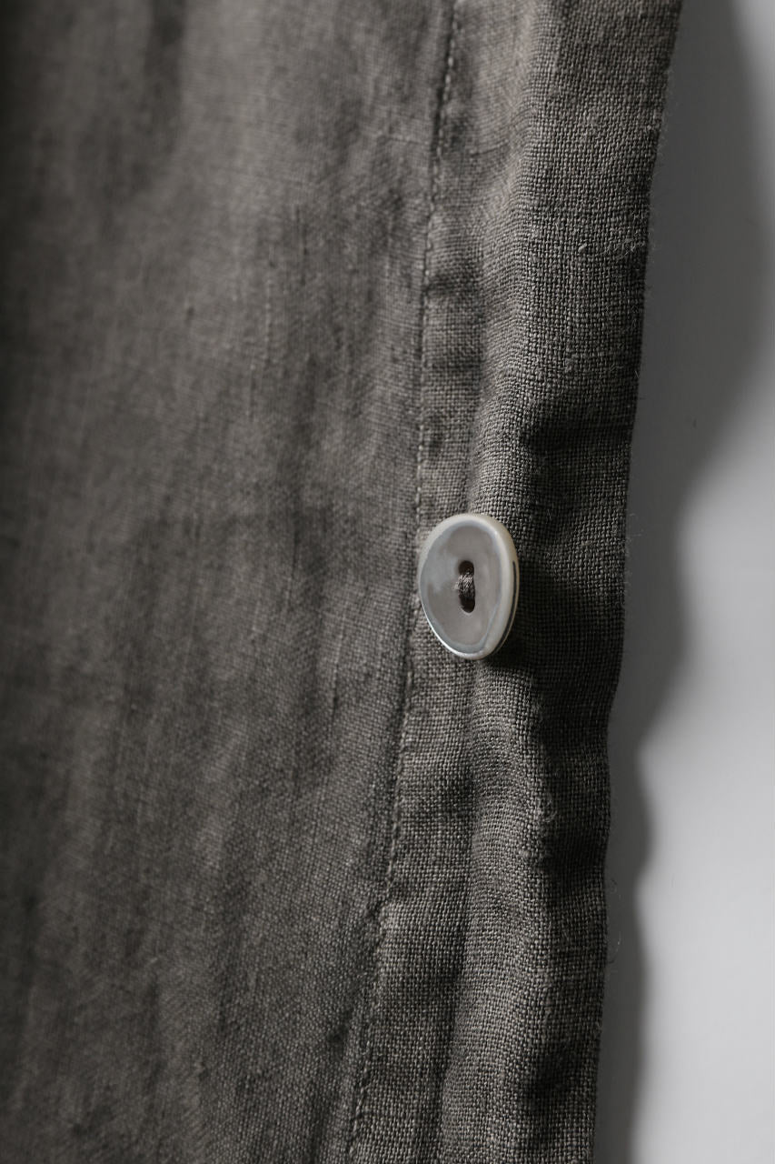 masnada HOODED SHIRT COAT / LINO TINTA IN CAPO (ROCK) - Image 18