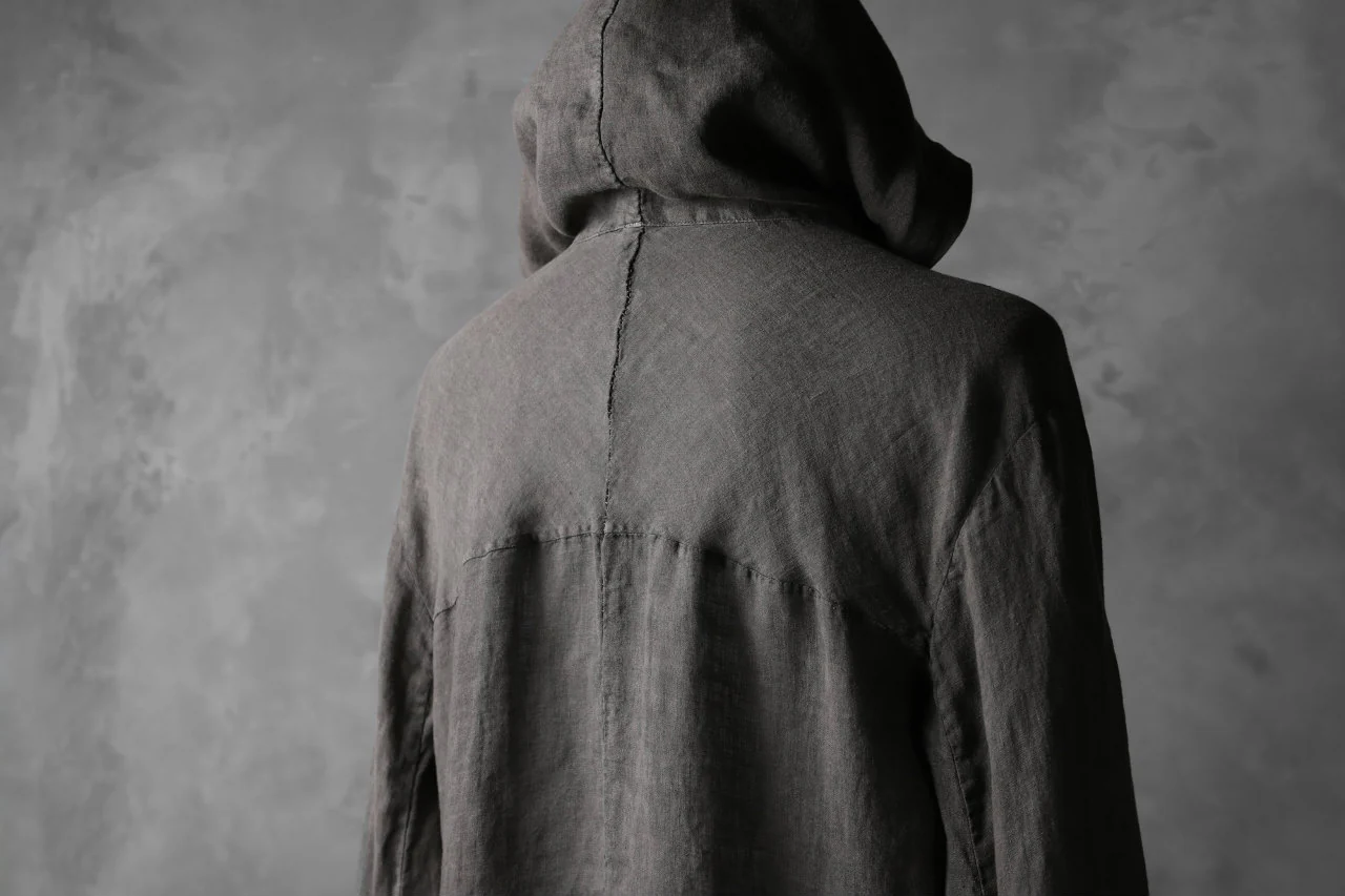 masnada HOODED SHIRT COAT / LINO TINTA IN CAPO (ROCK) - Image 22