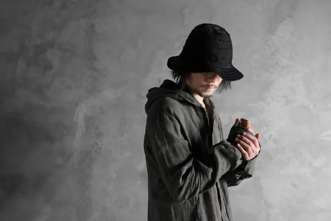 masnada HOODED SHIRT COAT / LINO TINTA IN CAPO (ROCK) - Image 37