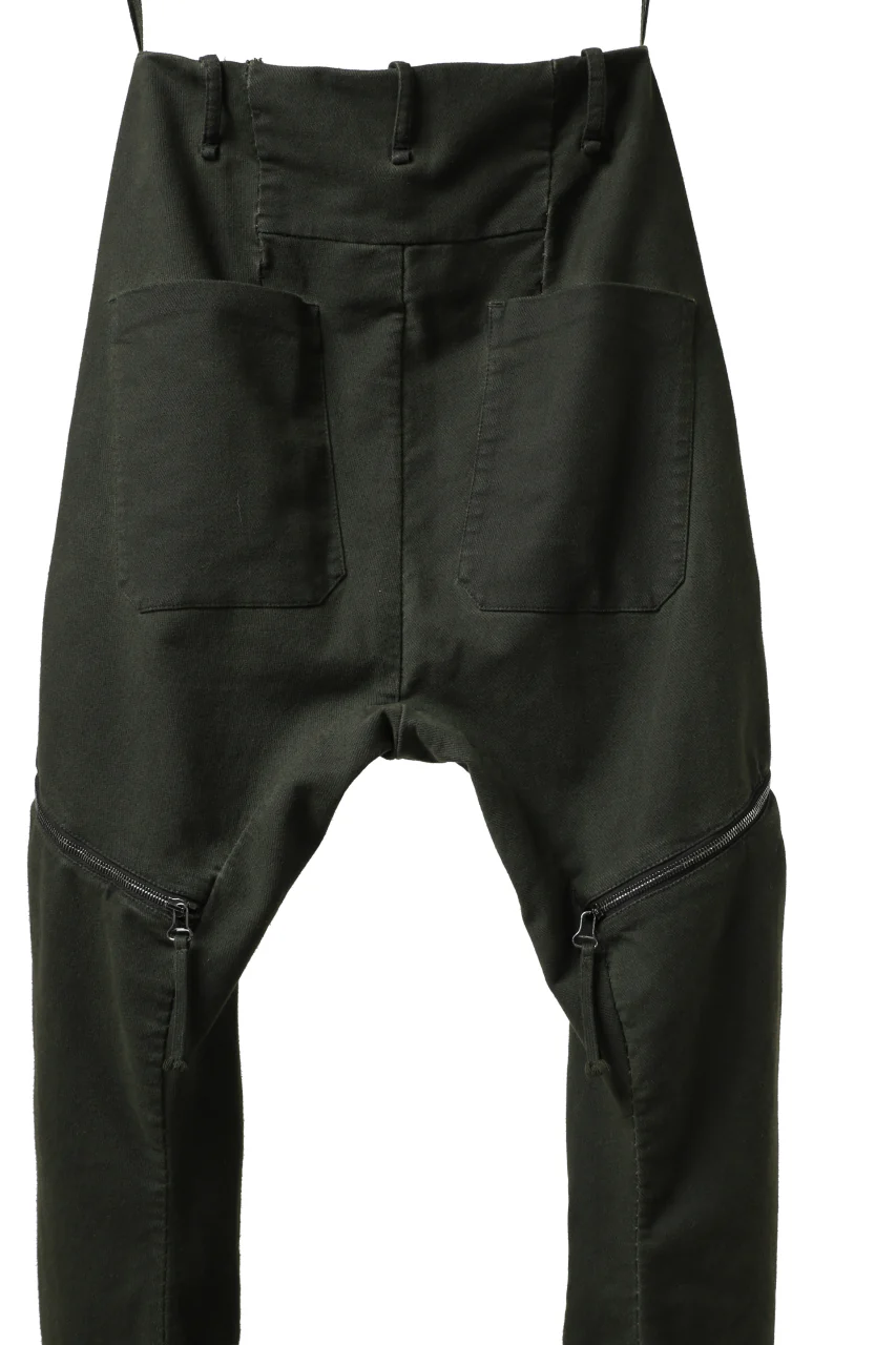 masnada ICONIC ZIP PANTS / STRETCH REPURPOSED COTTON (LEGION) - Image 17