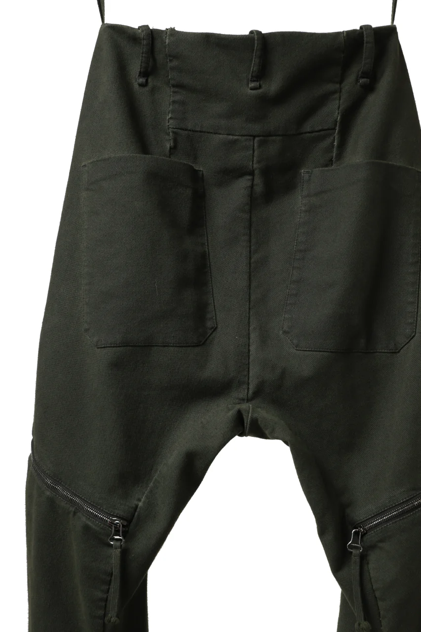 masnada ICONIC ZIP PANTS / STRETCH REPURPOSED COTTON (LEGION) - Image 18