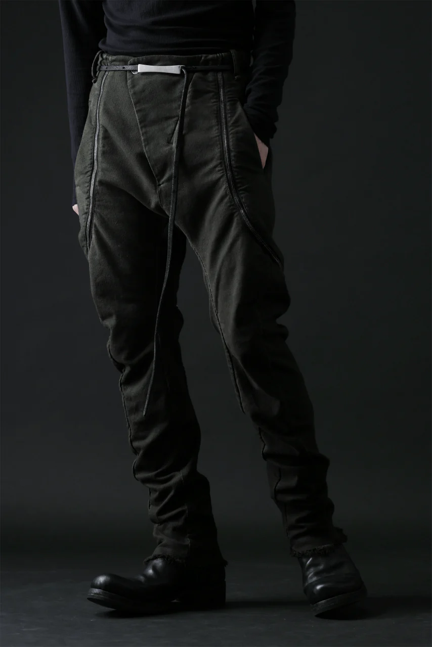 masnada ICONIC ZIP PANTS / STRETCH REPURPOSED COTTON (LEGION) - Image 20