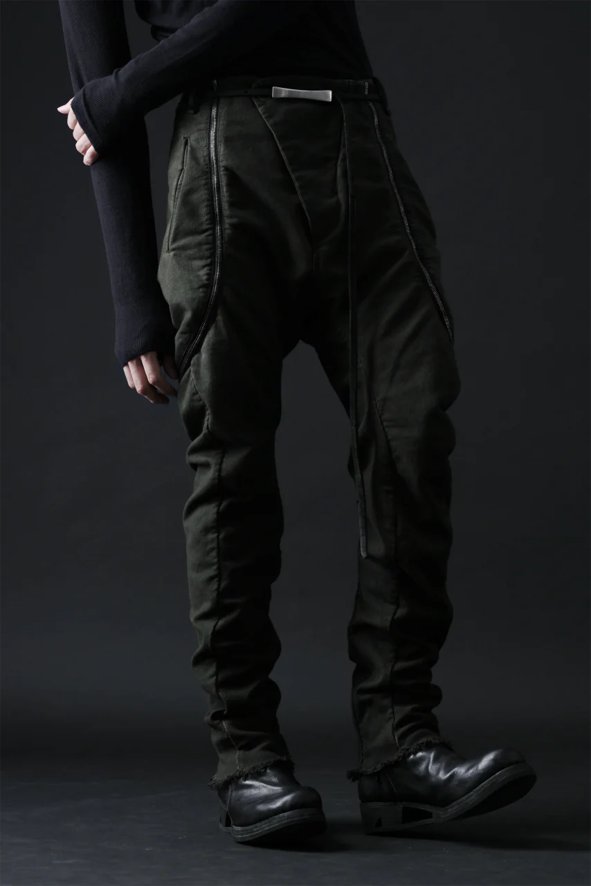 masnada ICONIC ZIP PANTS / STRETCH REPURPOSED COTTON (LEGION) - Image 21