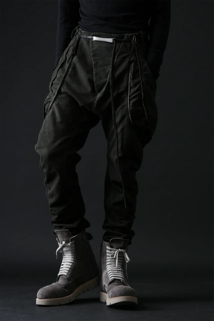 masnada ICONIC ZIP PANTS / STRETCH REPURPOSED COTTON (LEGION) - Image 23