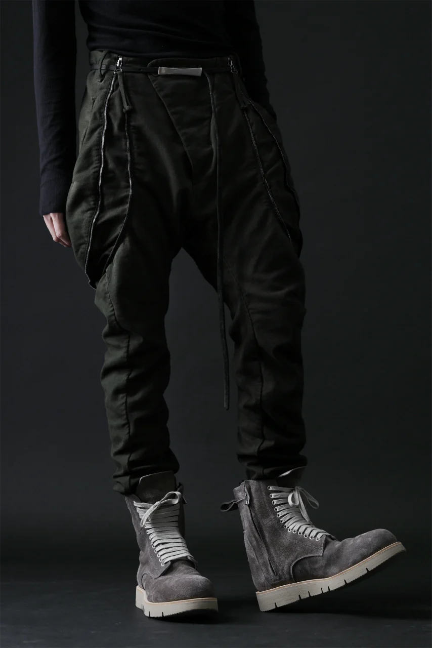 masnada ICONIC ZIP PANTS / STRETCH REPURPOSED COTTON (LEGION) - Image 25