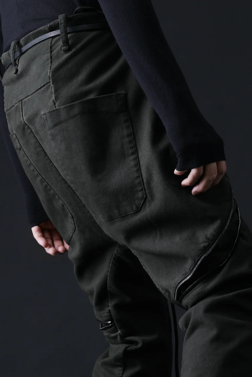 masnada ICONIC ZIP PANTS / STRETCH REPURPOSED COTTON (LEGION) - Image 29