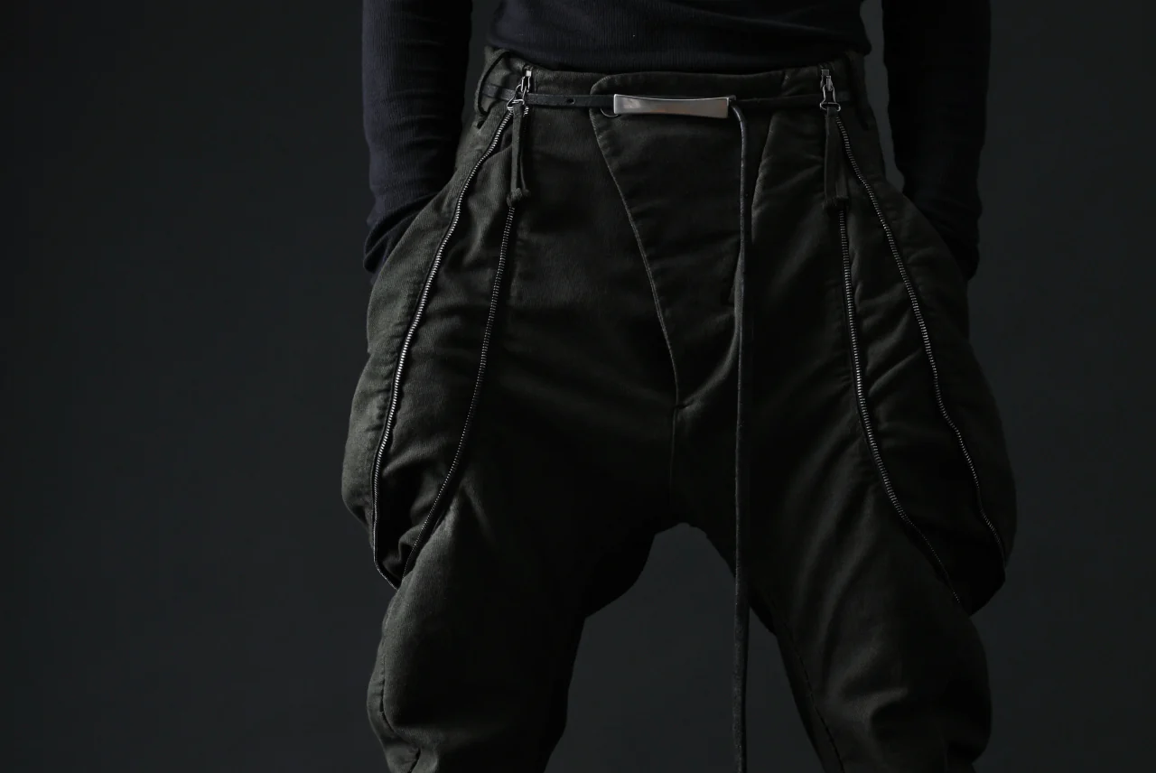 masnada ICONIC ZIP PANTS / STRETCH REPURPOSED COTTON (LEGION) - Image 30