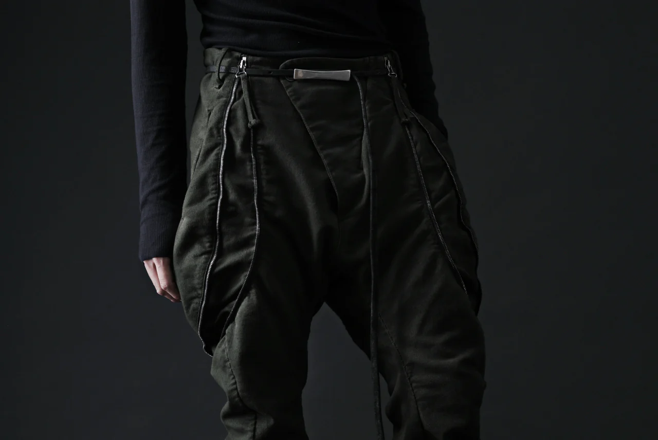 masnada ICONIC ZIP PANTS / STRETCH REPURPOSED COTTON (LEGION) - Image 31
