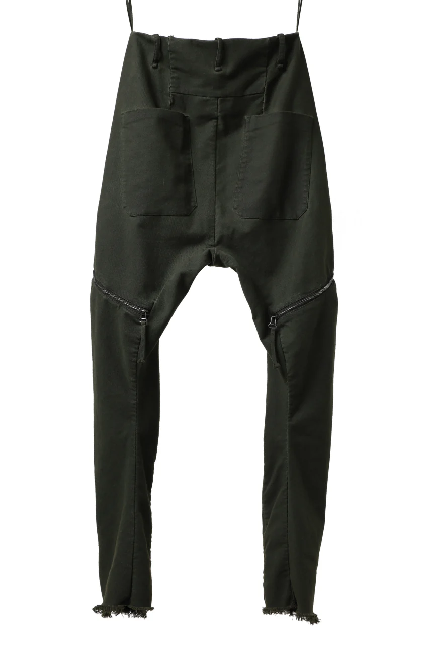 masnada ICONIC ZIP PANTS / STRETCH REPURPOSED COTTON (LEGION) - Image 5