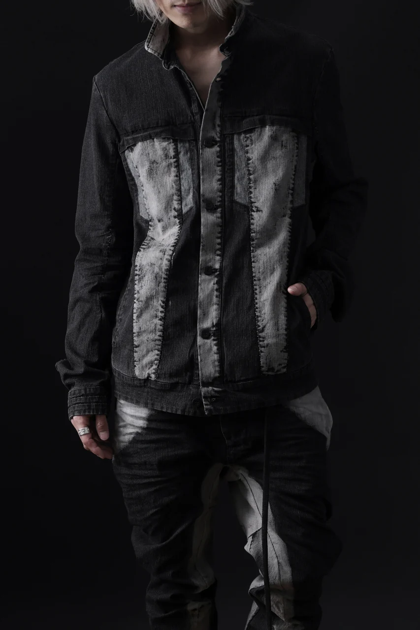 masnada JEANS JACKET / REPURPOSED STRETCH JEANS (CORRODED) - Image 2