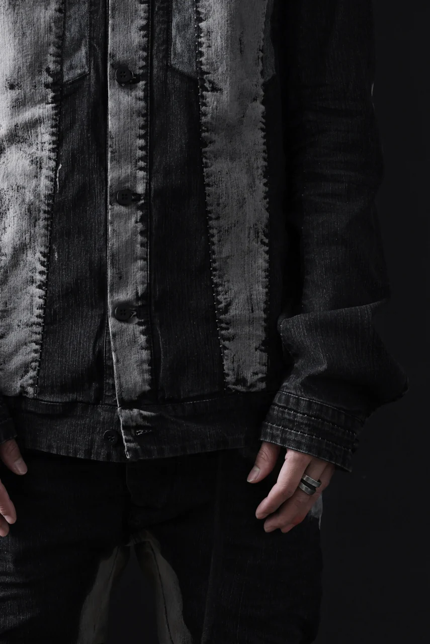masnada JEANS JACKET / REPURPOSED STRETCH JEANS (CORRODED) - Image 32