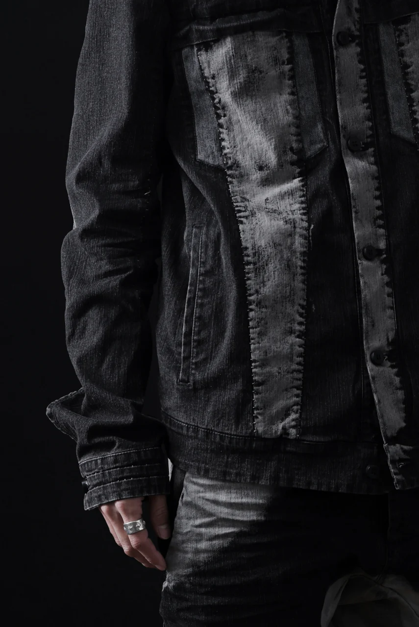 masnada JEANS JACKET / REPURPOSED STRETCH JEANS (CORRODED) - Image 35