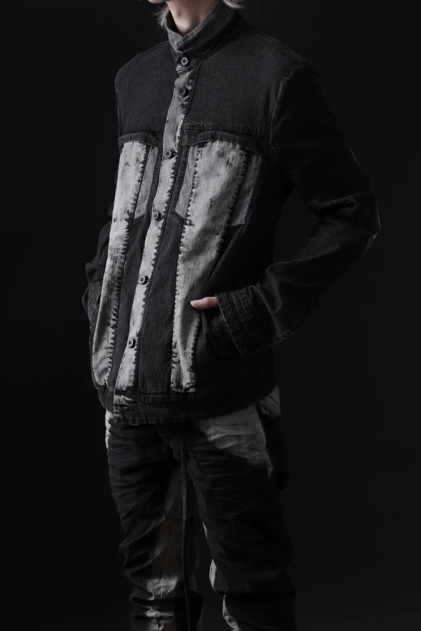 masnada JEANS JACKET / REPURPOSED STRETCH JEANS (CORRODED) - Image 4