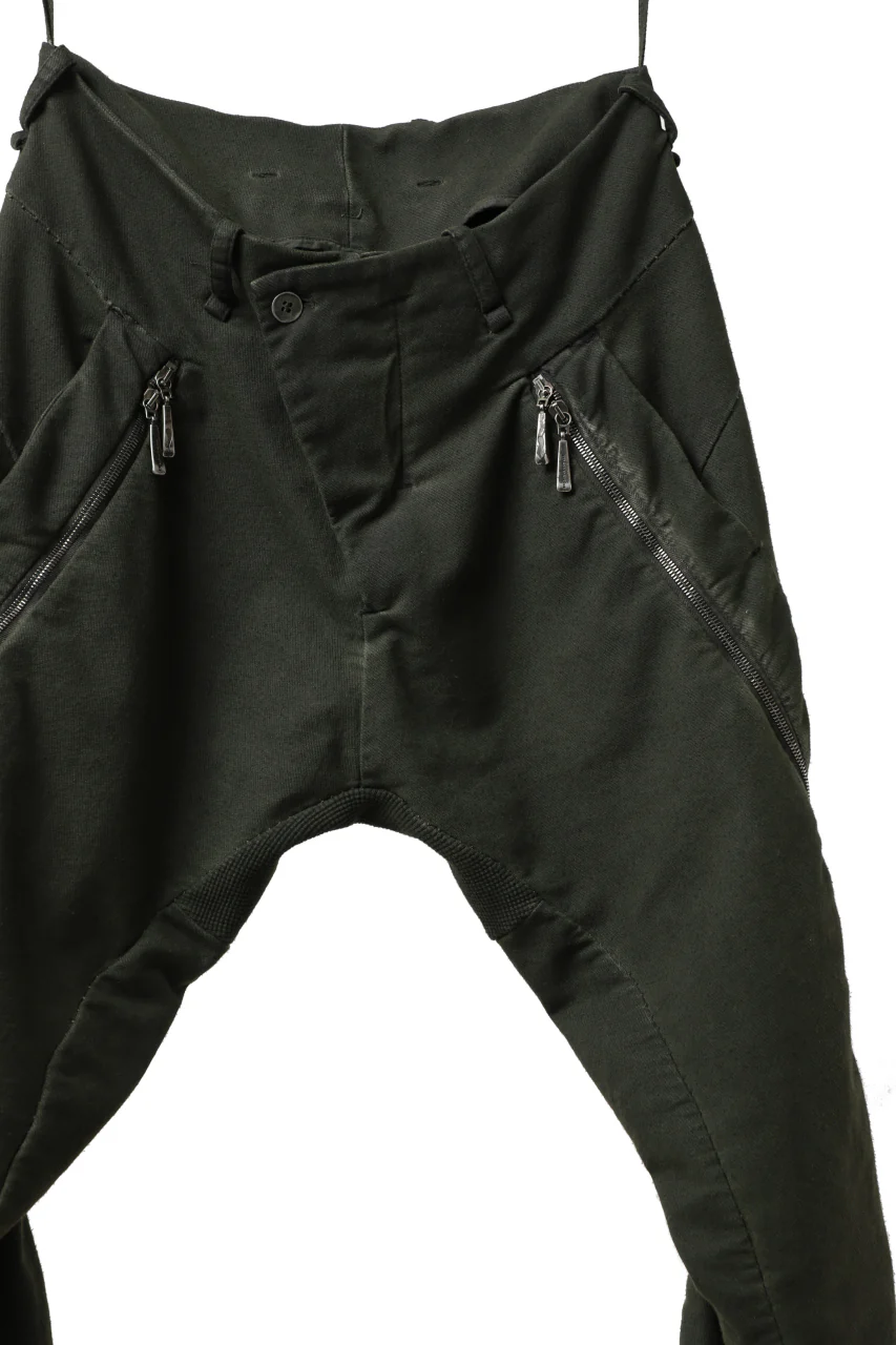masnada LATERAL ZIP BAGGY PANTS / STRETCH REPURPOSED COTTON (LEGION) - Image 14