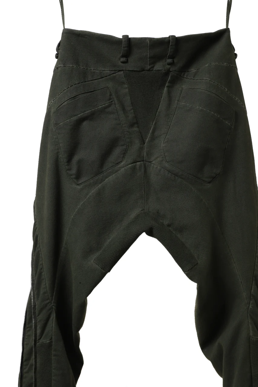 masnada LATERAL ZIP BAGGY PANTS / STRETCH REPURPOSED COTTON (LEGION) - Image 20